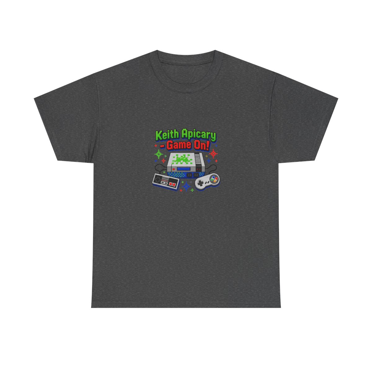 Nathan Barnatt "Keith Apicary - Game On!" Unisex Tee - alternate angle 5, merchandise