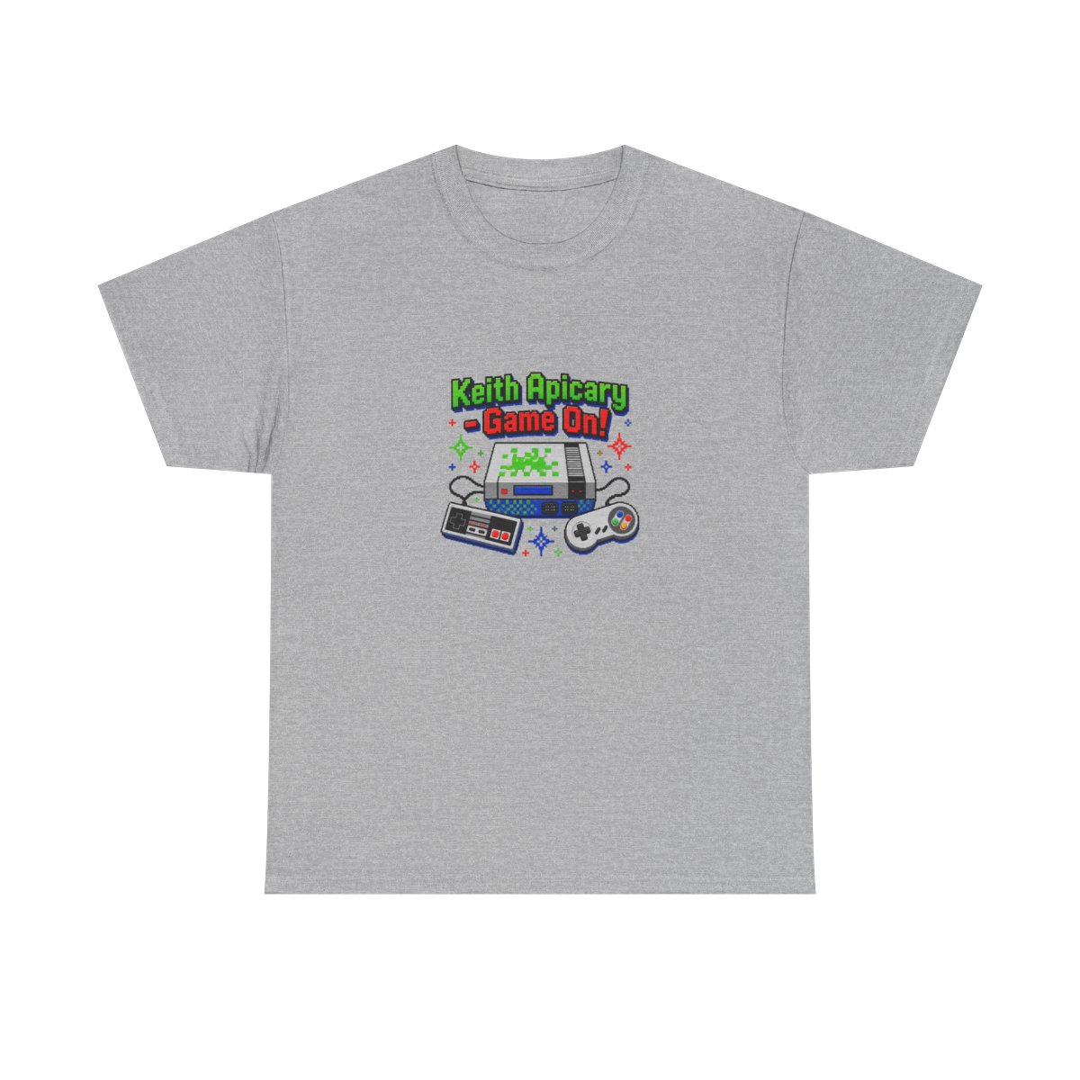 Nathan Barnatt "Keith Apicary - Game On!" Unisex Tee - alternate angle 4, merchandise