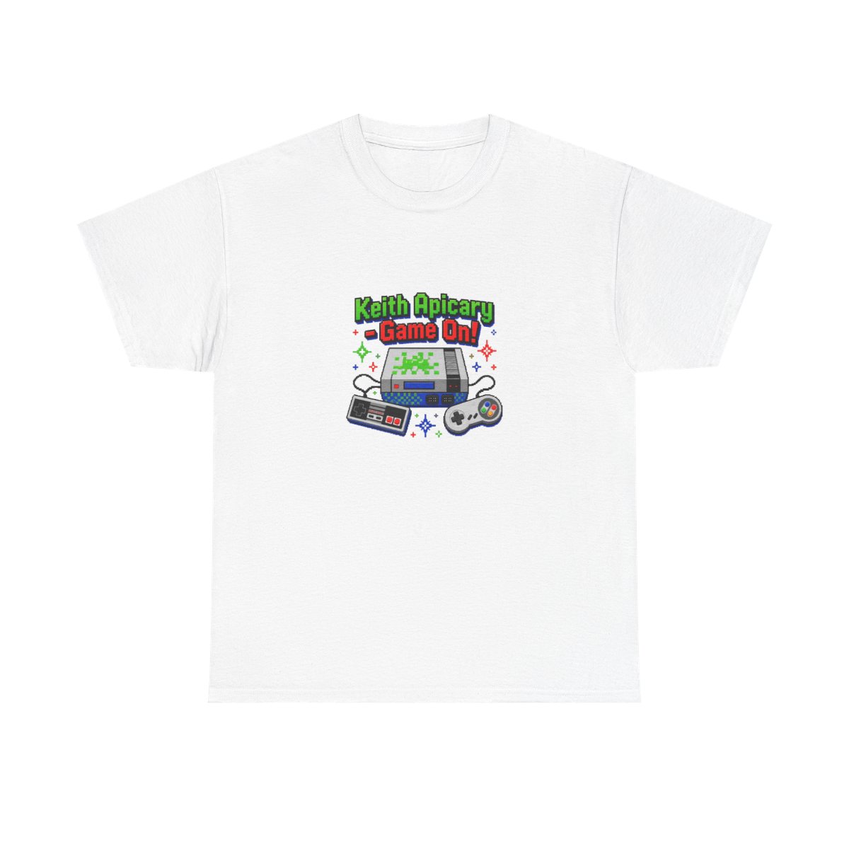 Nathan Barnatt "Keith Apicary - Game On!" Unisex Tee - alternate angle 2, merchandise