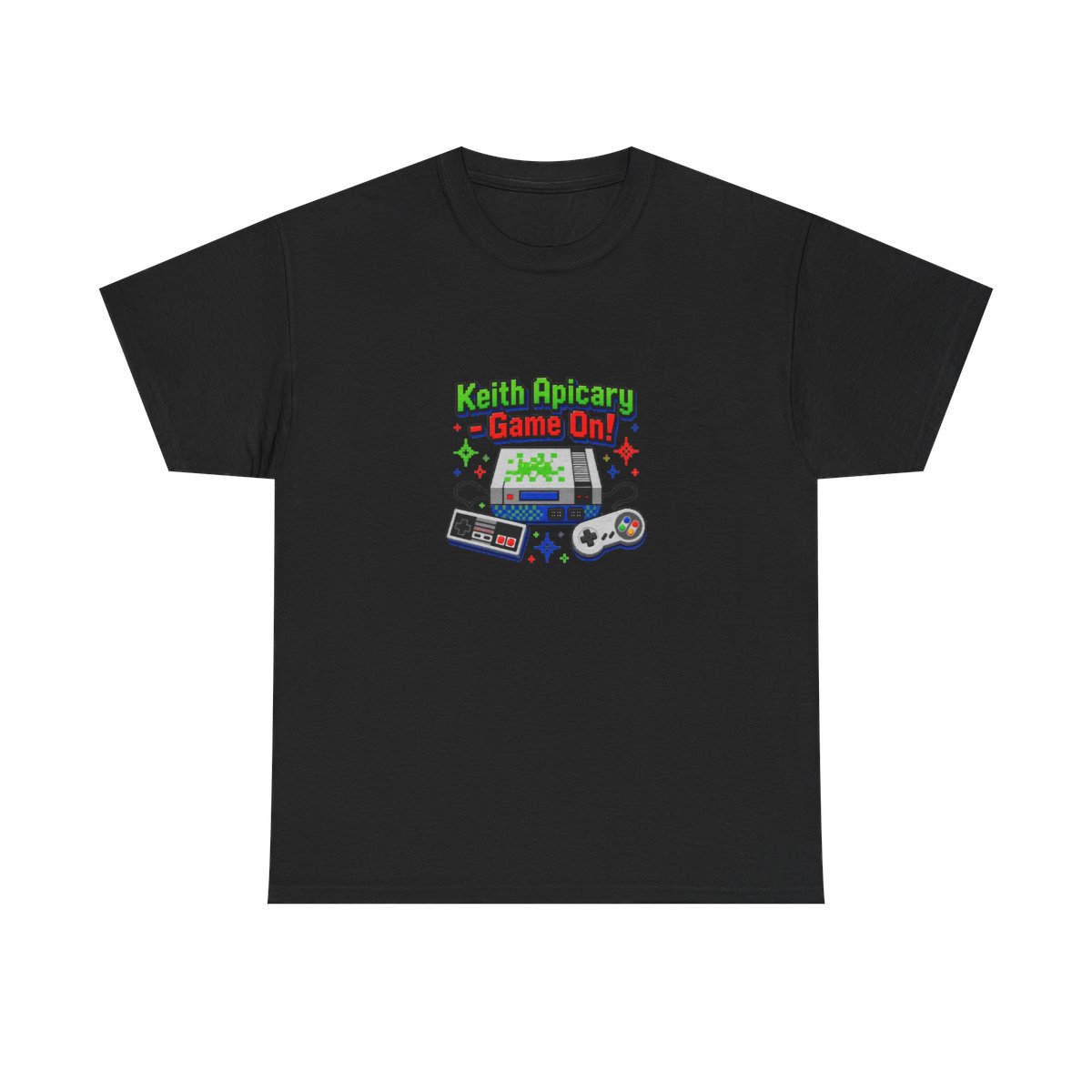Nathan Barnatt "Keith Apicary - Game On!" Unisex Tee - alternate angle 3, merchandise